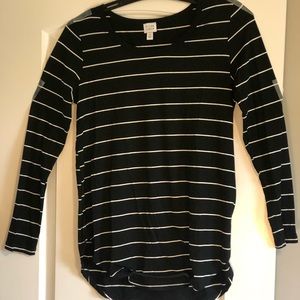 Black and white stripe tunic Peyton Jensen Medium